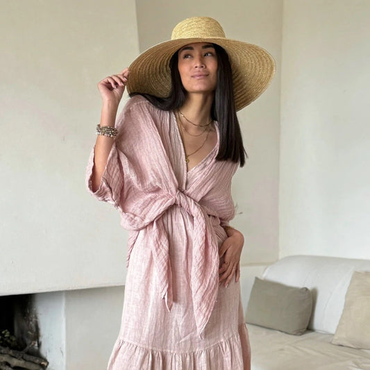 JACKET LINEN, CASTILLO - LIGHT PINK