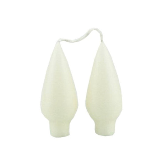 DANISH CANDLE, DROP SHAPE - IVORY (4")