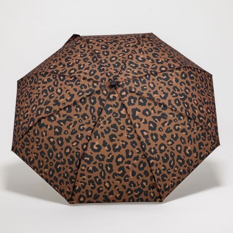 DUCKHEAD UMBRELLA, BLK/BRN - LEOPARD