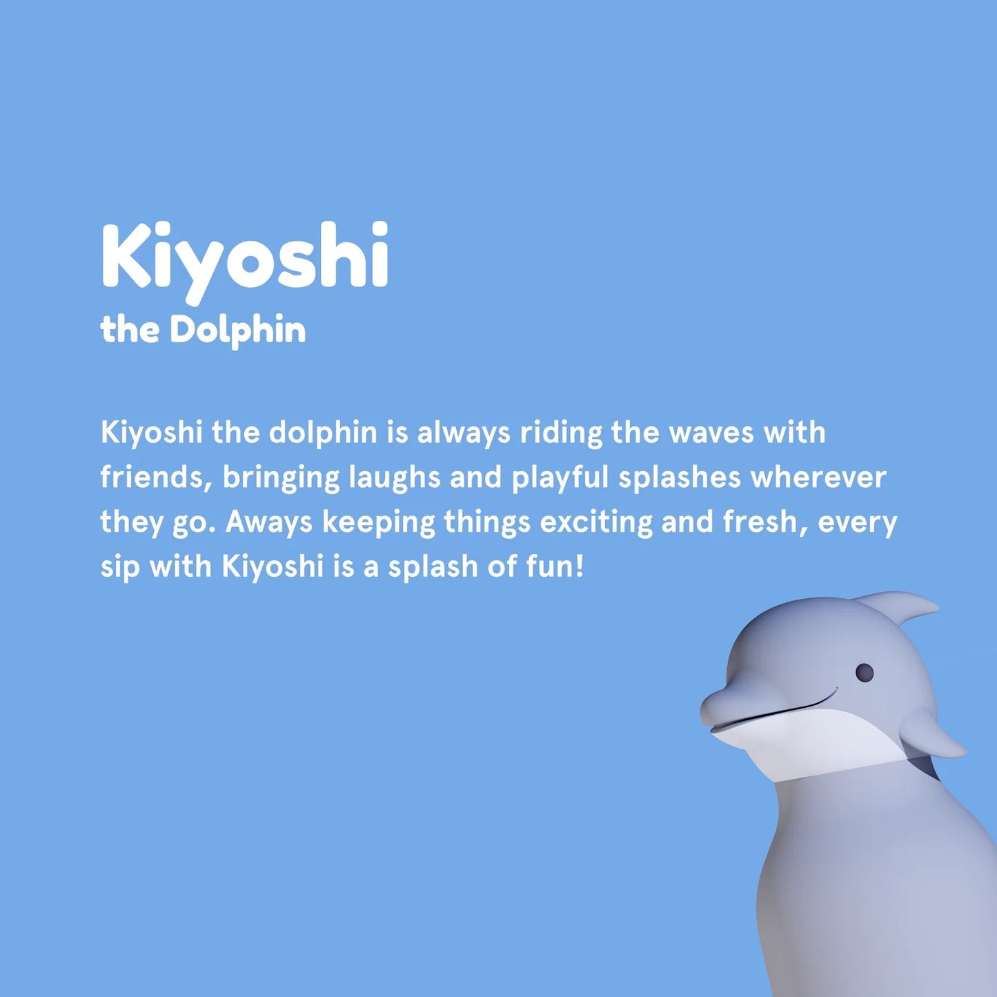BESTIE WATER BOTTLE - DOLPHIN