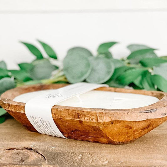 OVAL DOUGH BOWL CANDLE - WARMTH