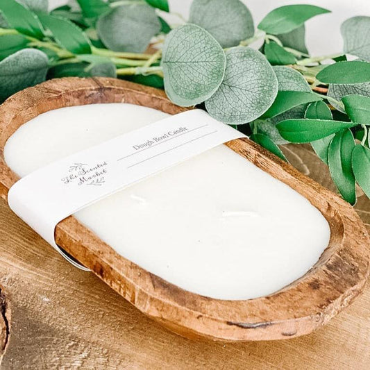 OVAL DOUGH BOWL CANDLE - CINNAMON BUN