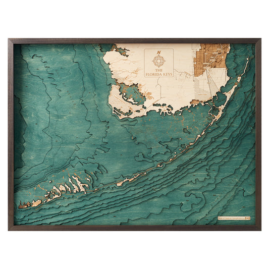 MAP, FRAMED - FLORIDA KEYS (L)