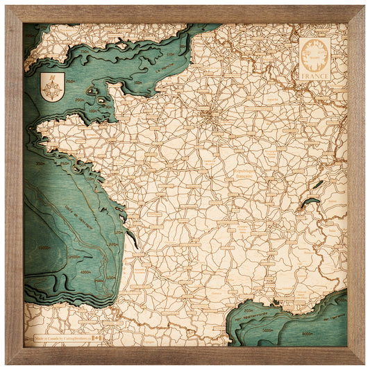 MAP, FRAMED - FRANCE