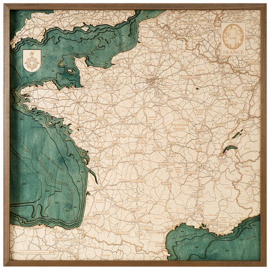 MAP, FRAMED - FRANCE