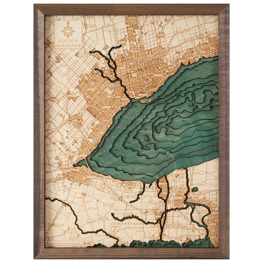 MAP, FRAMED - GOLDEN HORSESHOE