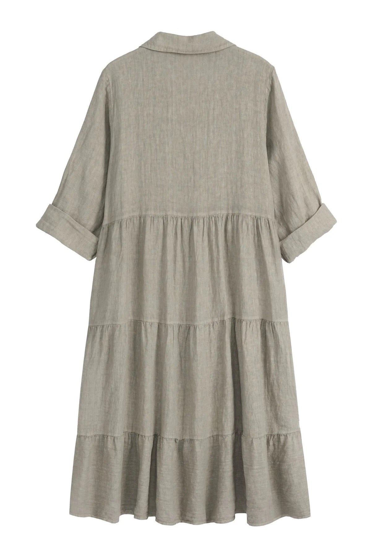 DRESS LINEN, HELENIA - TAUPE