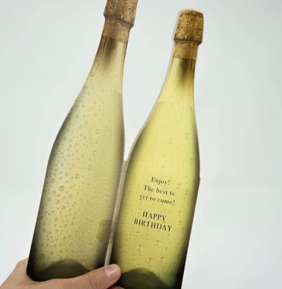 CHAMPAGNE CARD - HAPPY BD AGE 50