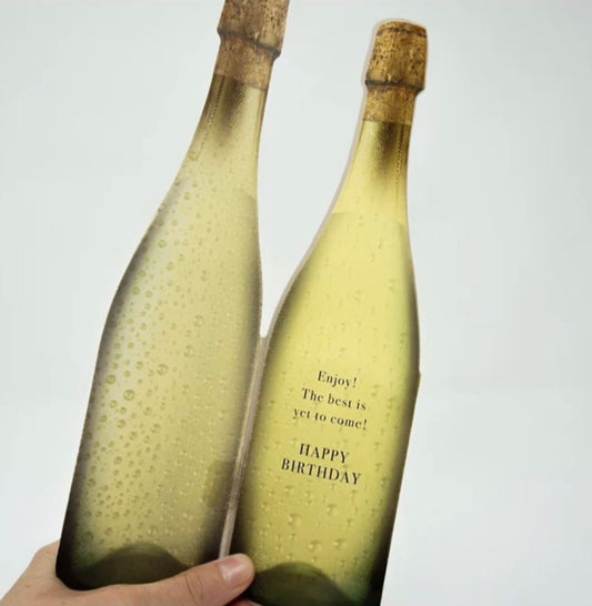 CHAMPAGNE CARD - HAPPY BD AGE 50