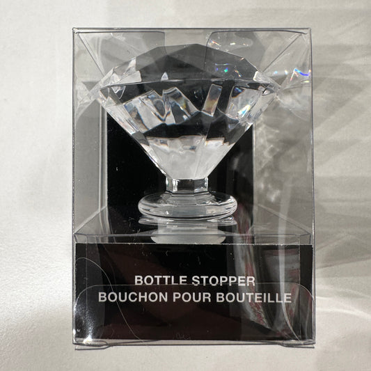 BOTTLE STOPPER - CLEAR DIAMOND SHAPE