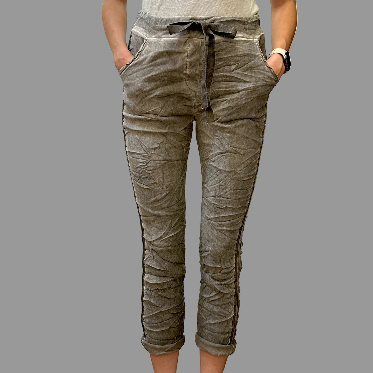 VELVET JOGGER - WRINKLED
