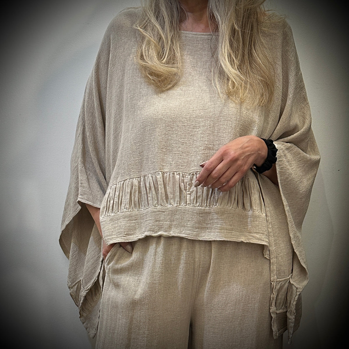 2-PIECE SET - LINEN/COTTON BLEND