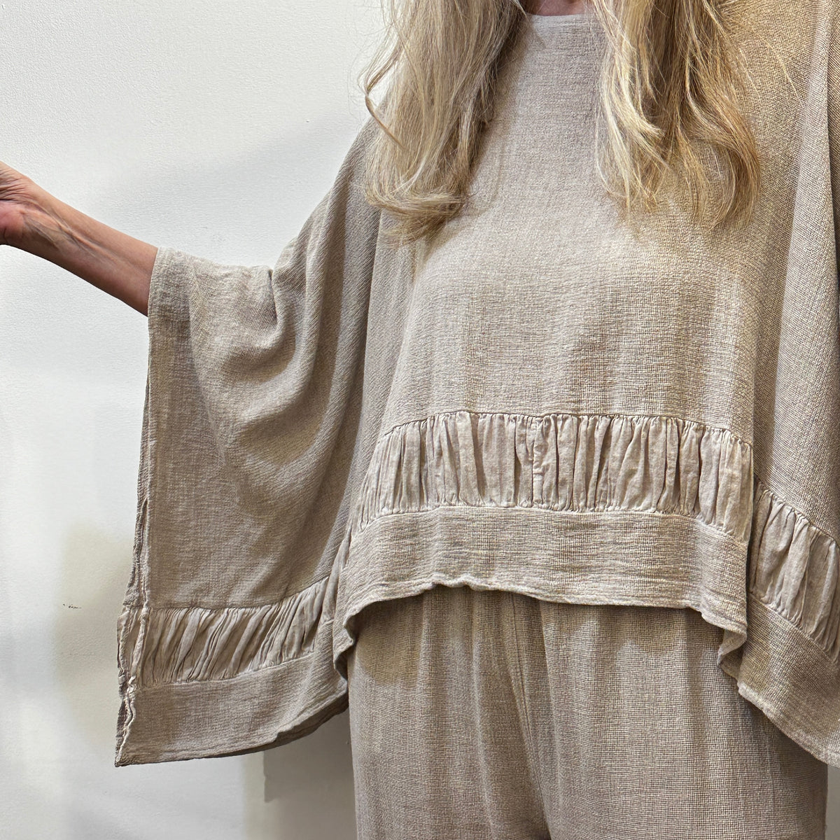 2-PIECE SET - LINEN/COTTON BLEND