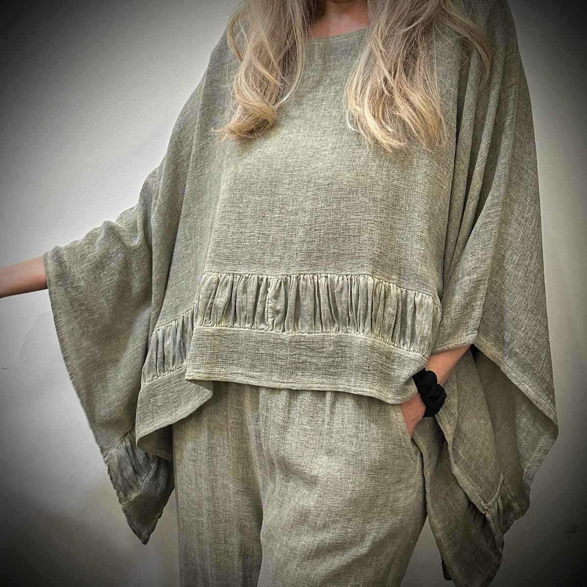 2-PIECE SET - LINEN/COTTON BLEND