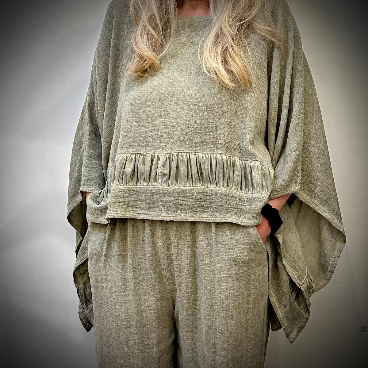 2-PIECE SET - LINEN/COTTON BLEND