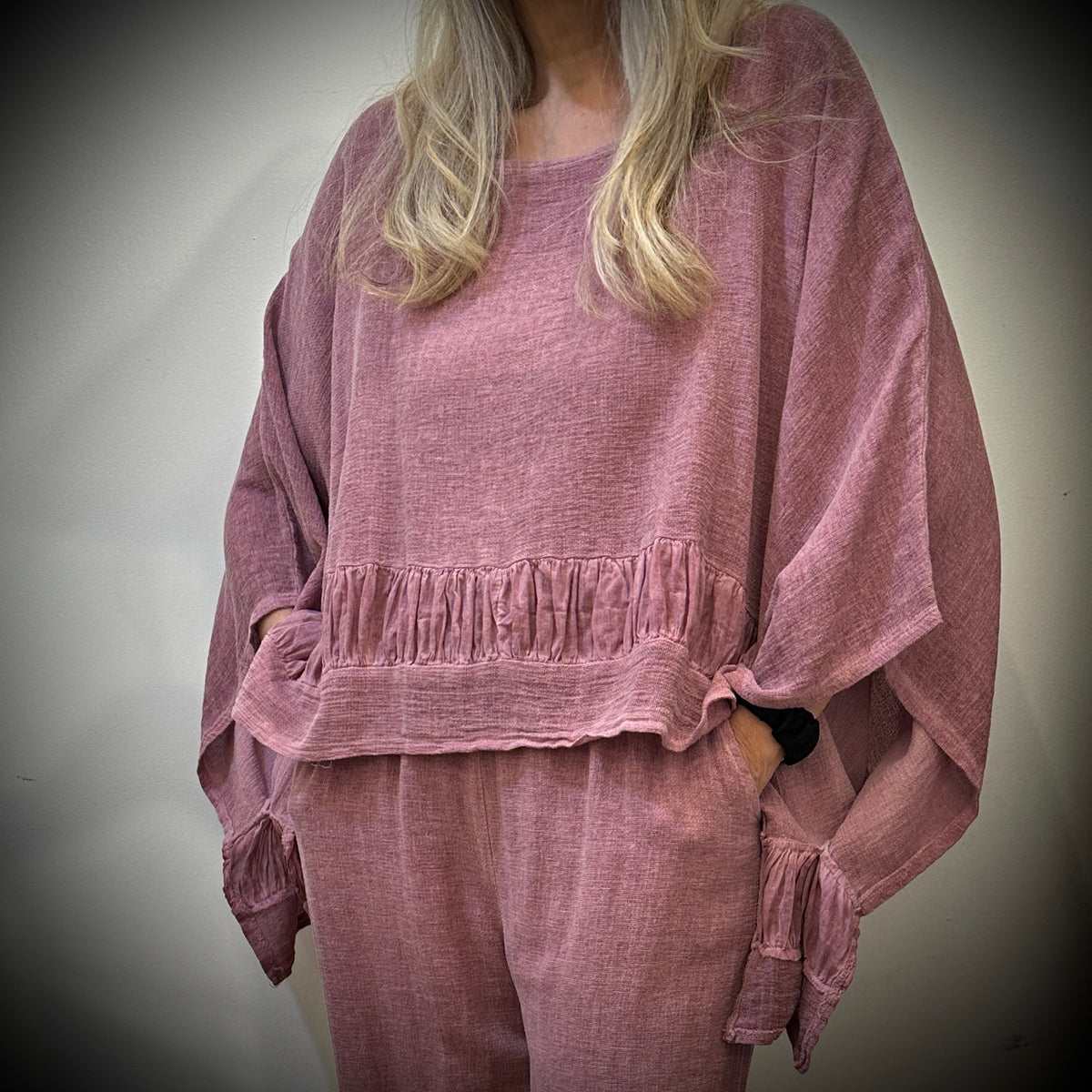 2-PIECE SET - LINEN/COTTON BLEND