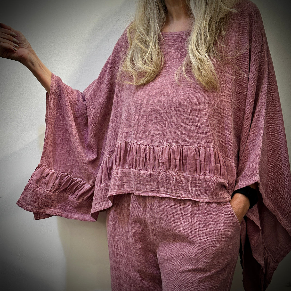 2-PIECE SET - LINEN/COTTON BLEND