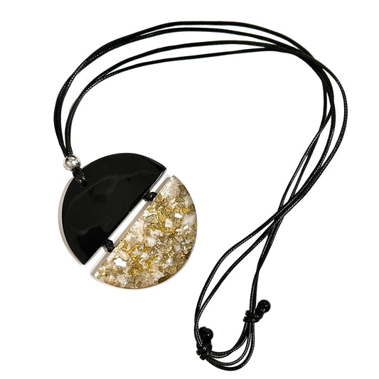 NECKLACE, PENDANT -  ROUND