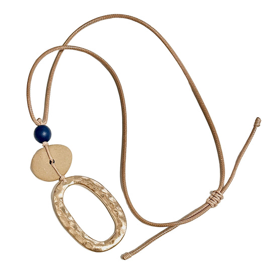 NECKLACE, PENDANT - OVAL, GOLD