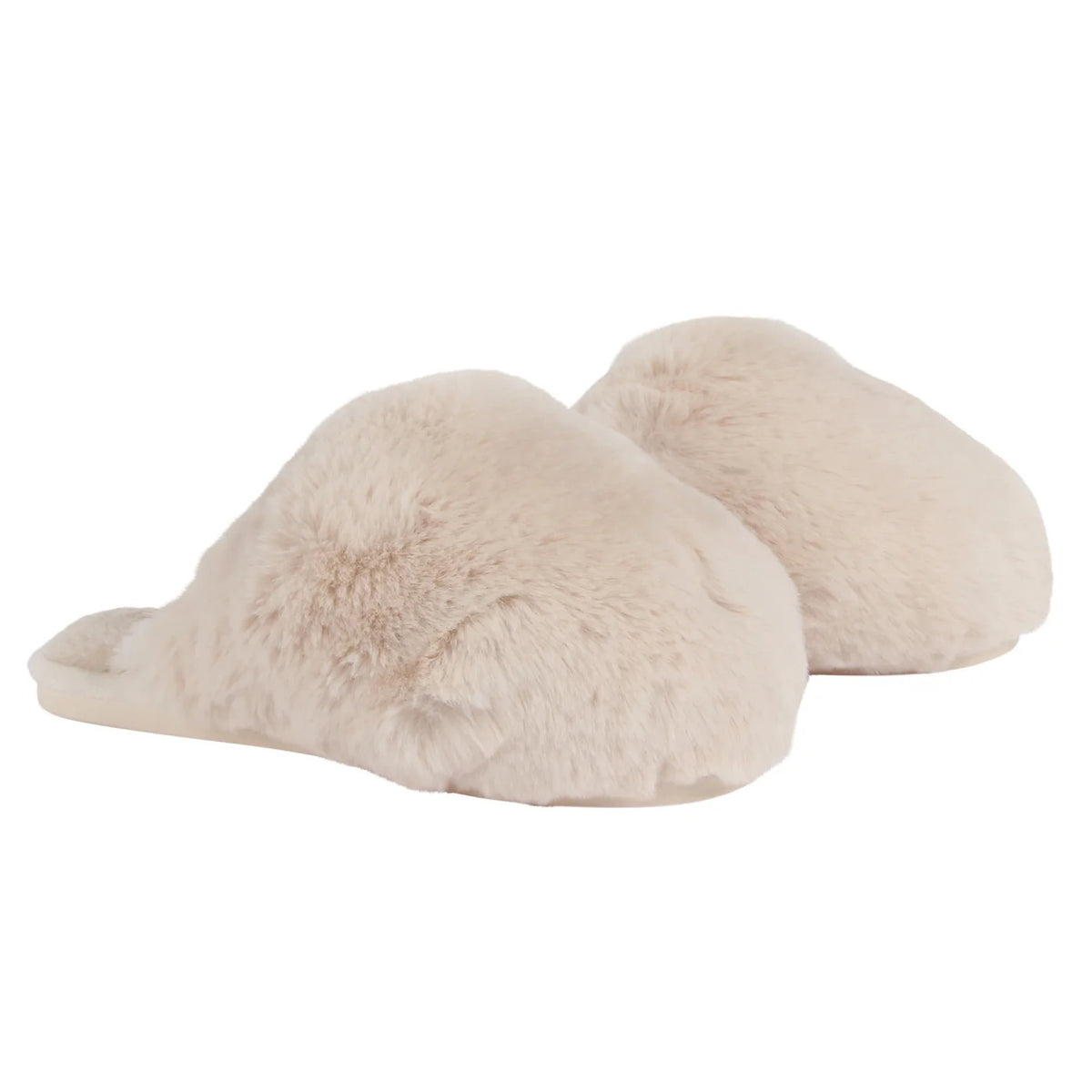 FUR SLIPPERS - BLUSH