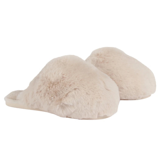 FUR SLIPPERS - BLUSH