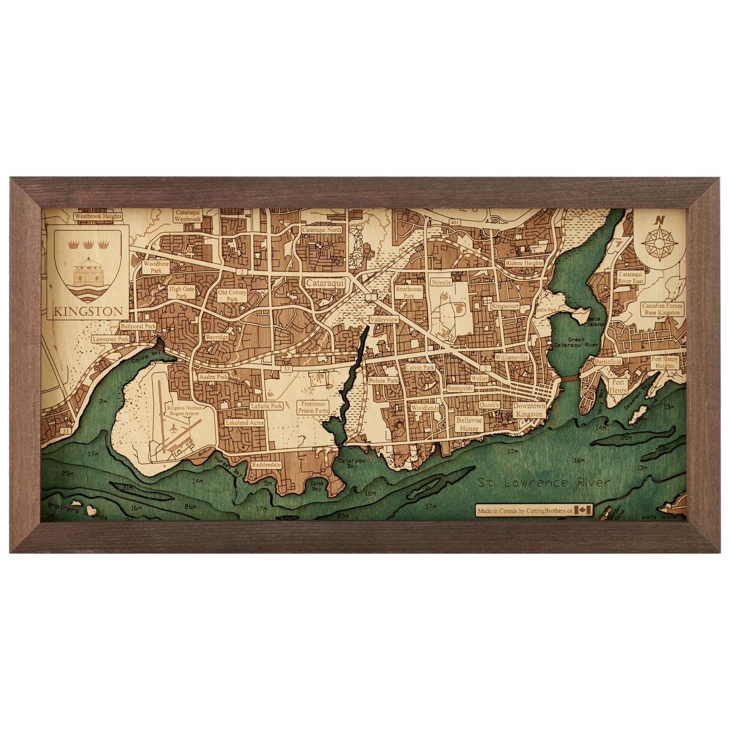 MAP, FRAMED - KINGSTON (S)