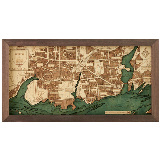 MAP, FRAMED - KINGSTON (S)