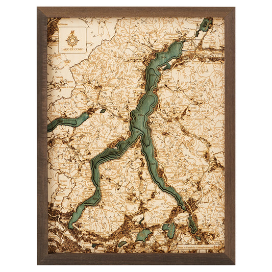 MAP, FRAMED - LAGO DI COMO