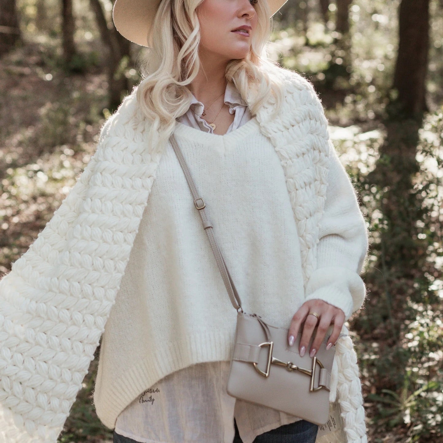 BAG, COCO - LEATHER, TAUPE