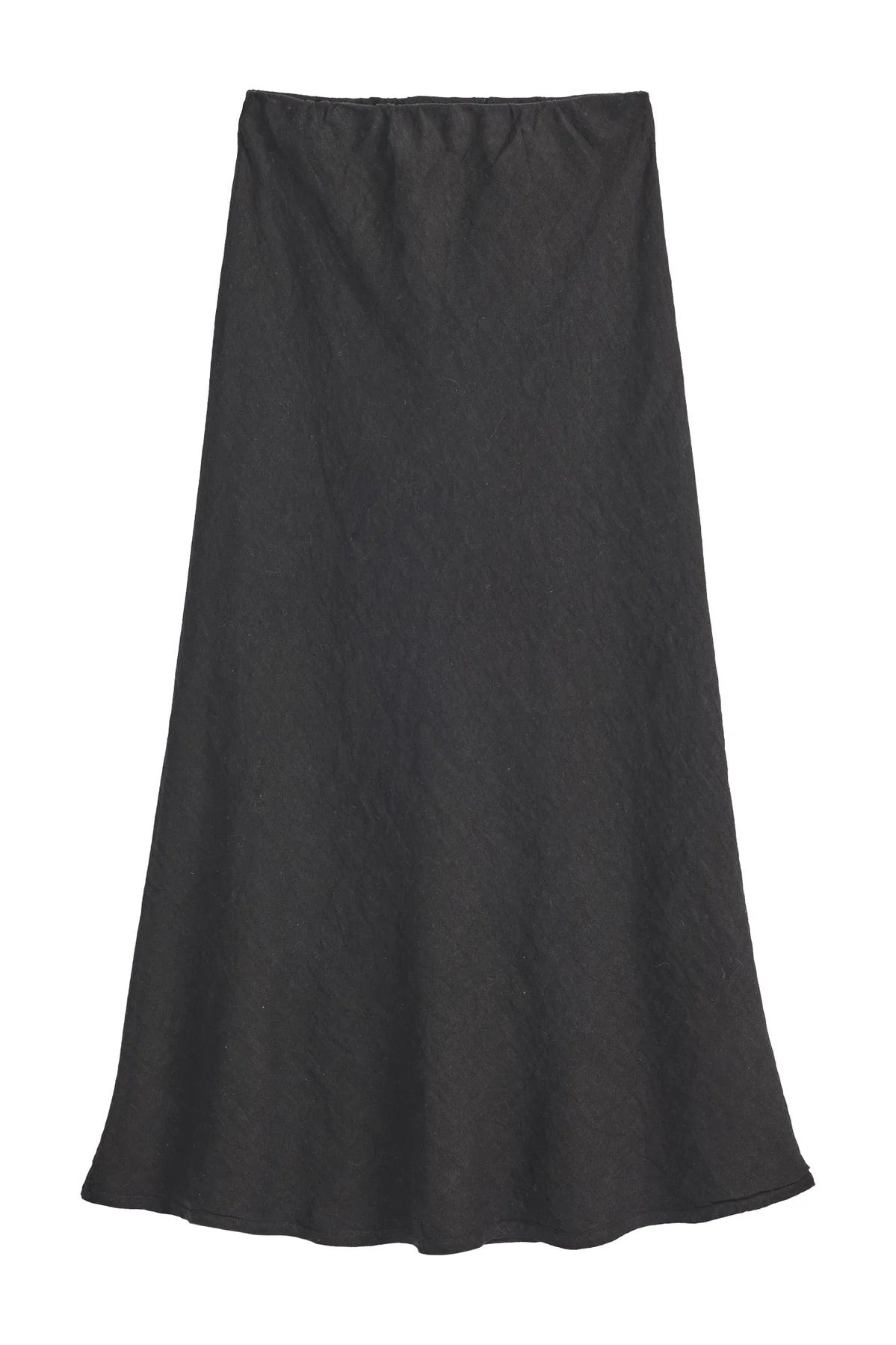 SKIRT, PENCIL - LINEN, BLACK
