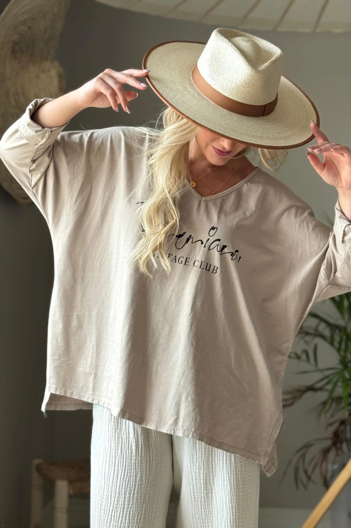 T-SHIRT (LONG SLEEVE), BOHEMIANA - CASHMERE