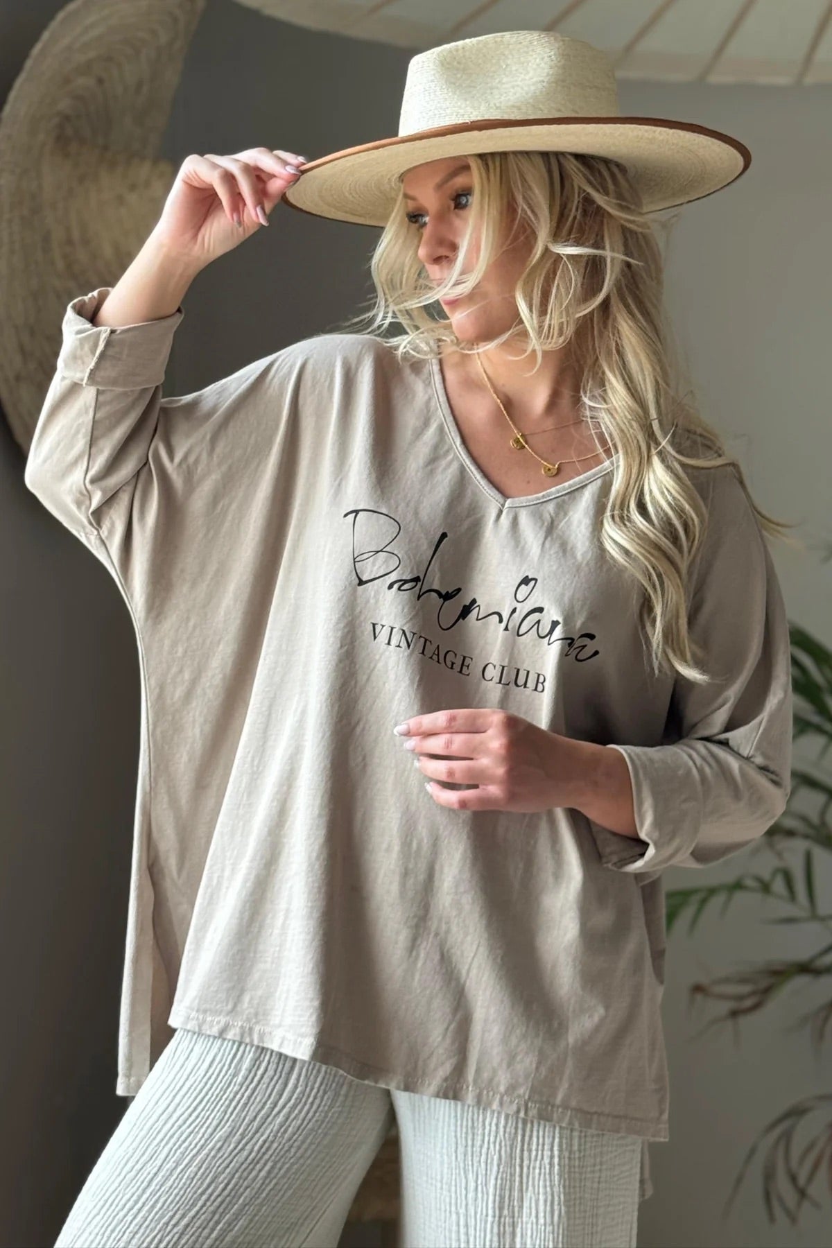 T-SHIRT (LONG SLEEVE), BOHEMIANA - CASHMERE