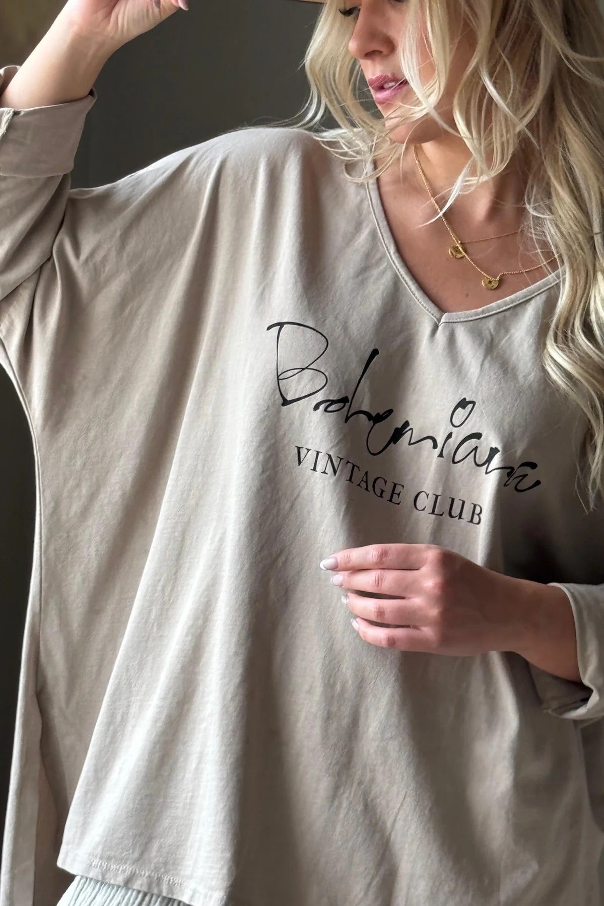 T-SHIRT (LONG SLEEVE), BOHEMIANA - CASHMERE