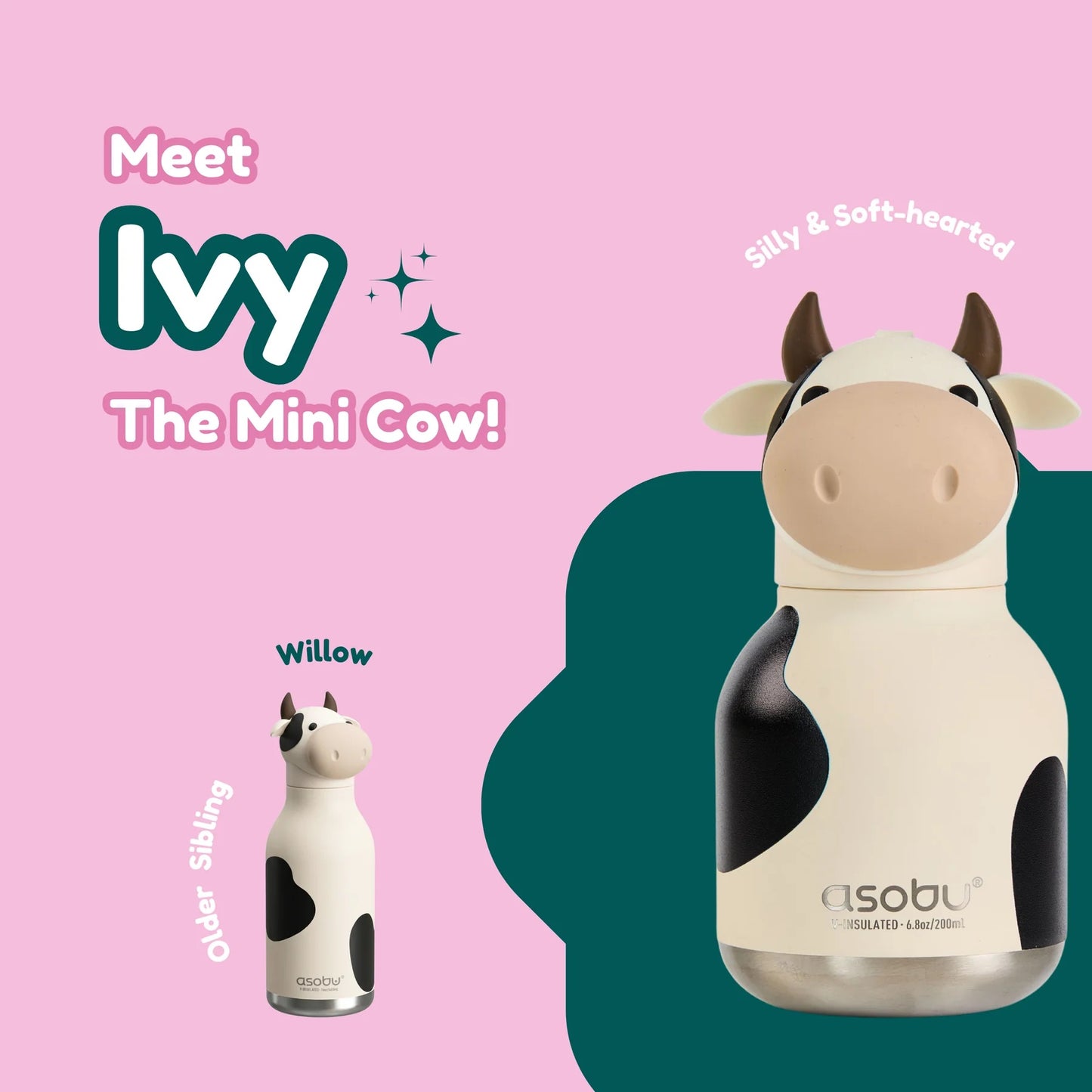 BESTIE MINI BOTTLE - COW W/KEY RING