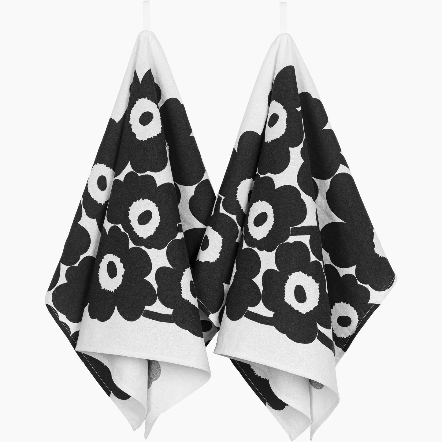 MARIMEKKO TEA TOWEL, UNIKKO - BLACK/WHITE