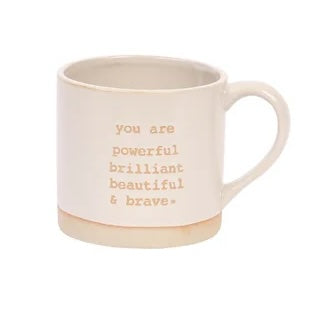 MUG, STONEWARE -  INSPIRATIONAL