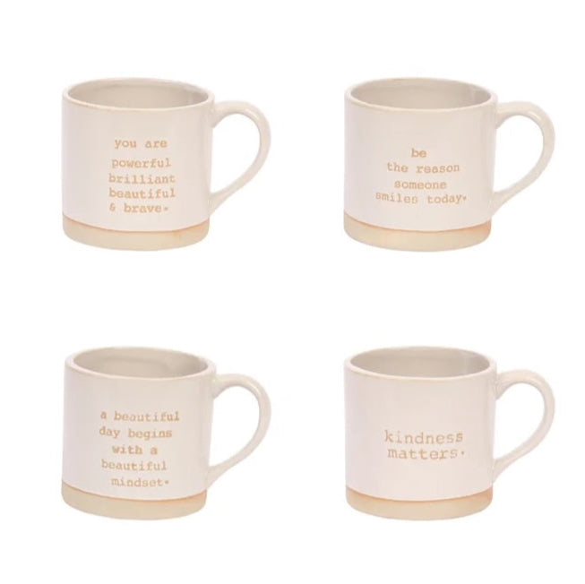 MUG, STONEWARE -  INSPIRATIONAL