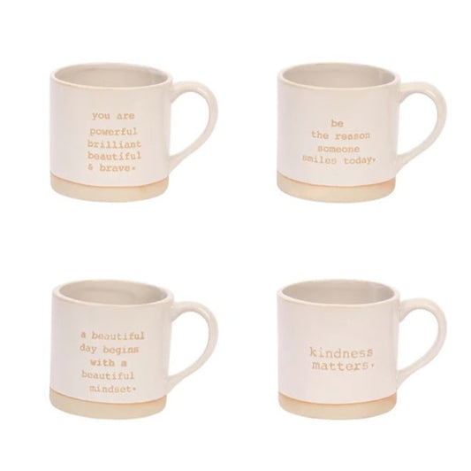 MUG, STONEWARE -  INSPIRATIONAL