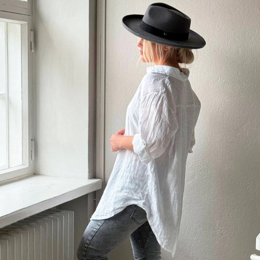 SHIRT LINEN, MILLY - WHITE