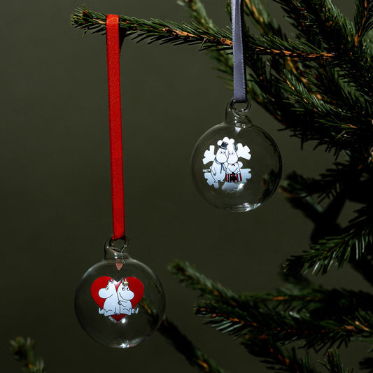 MOOMIN GLASS BAUBLE - SET OF 2