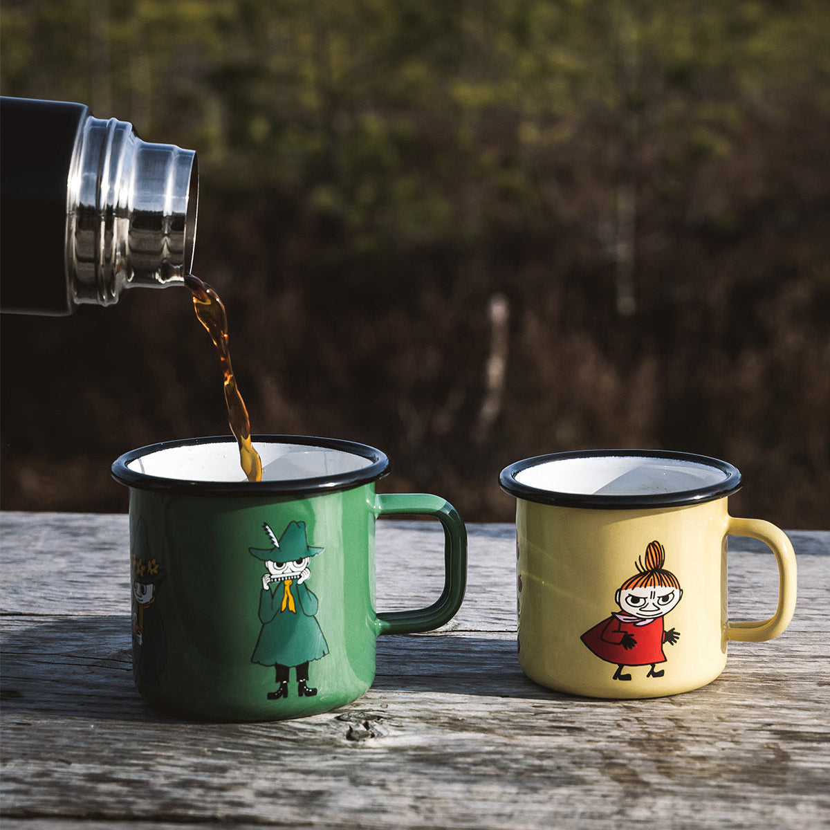 MOOMIN MUG (BIG), ENAMEL - SNUFKIN