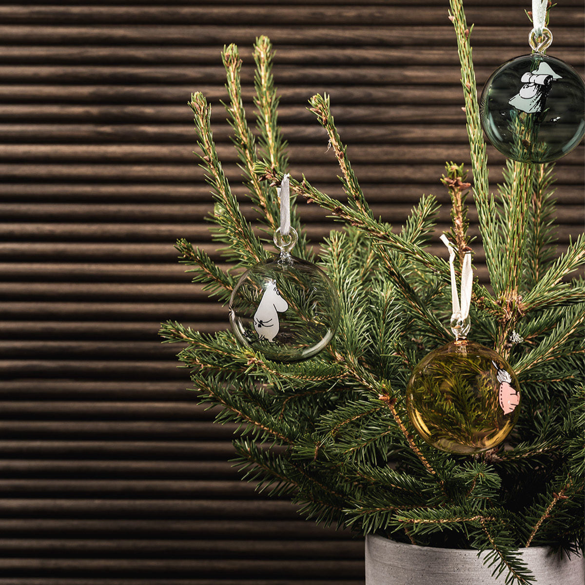 MOOMIN DECORATION BALLS - GLASS, SET OF 4