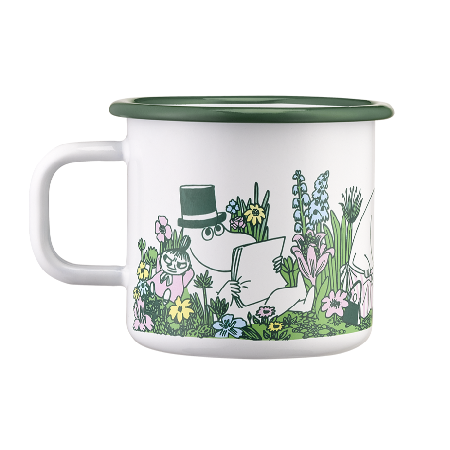 MOOMIN MUG (BIG), ENAMEL - IN THE GARDEN