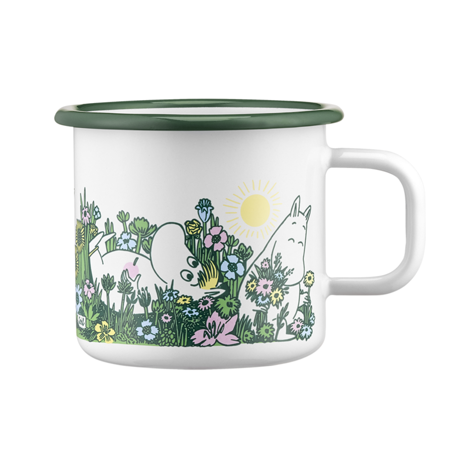MOOMIN MUG (BIG), ENAMEL - IN THE GARDEN