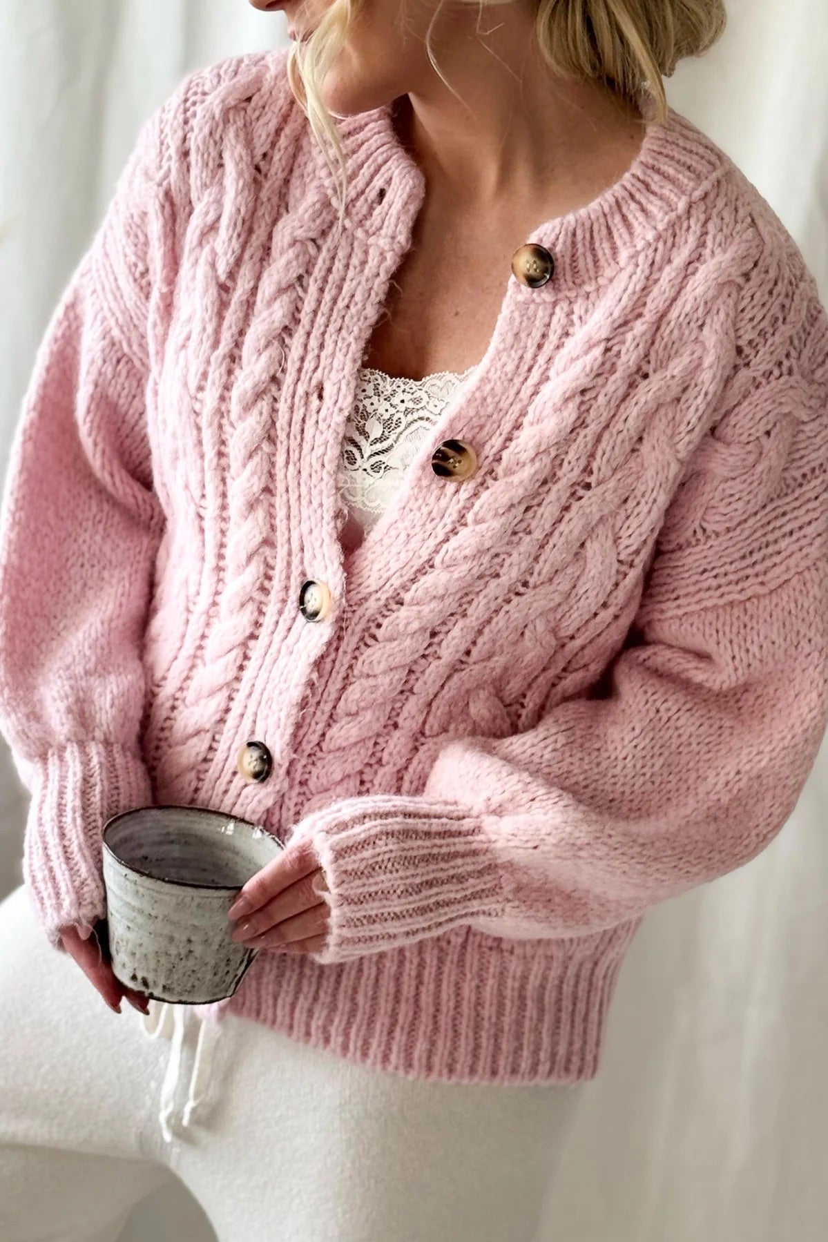 CARDIGAN, NAOMI - BABY PINK