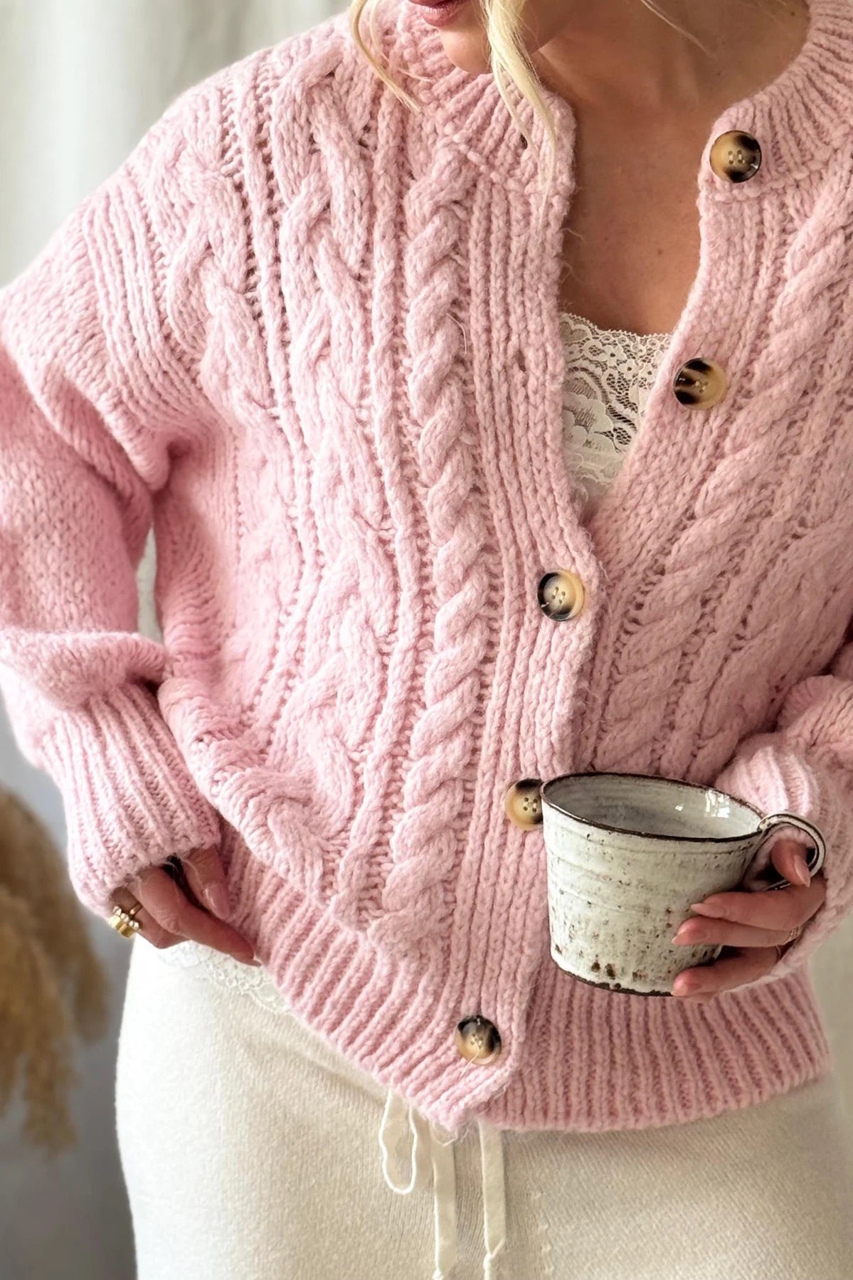 CARDIGAN, NAOMI - BABY PINK