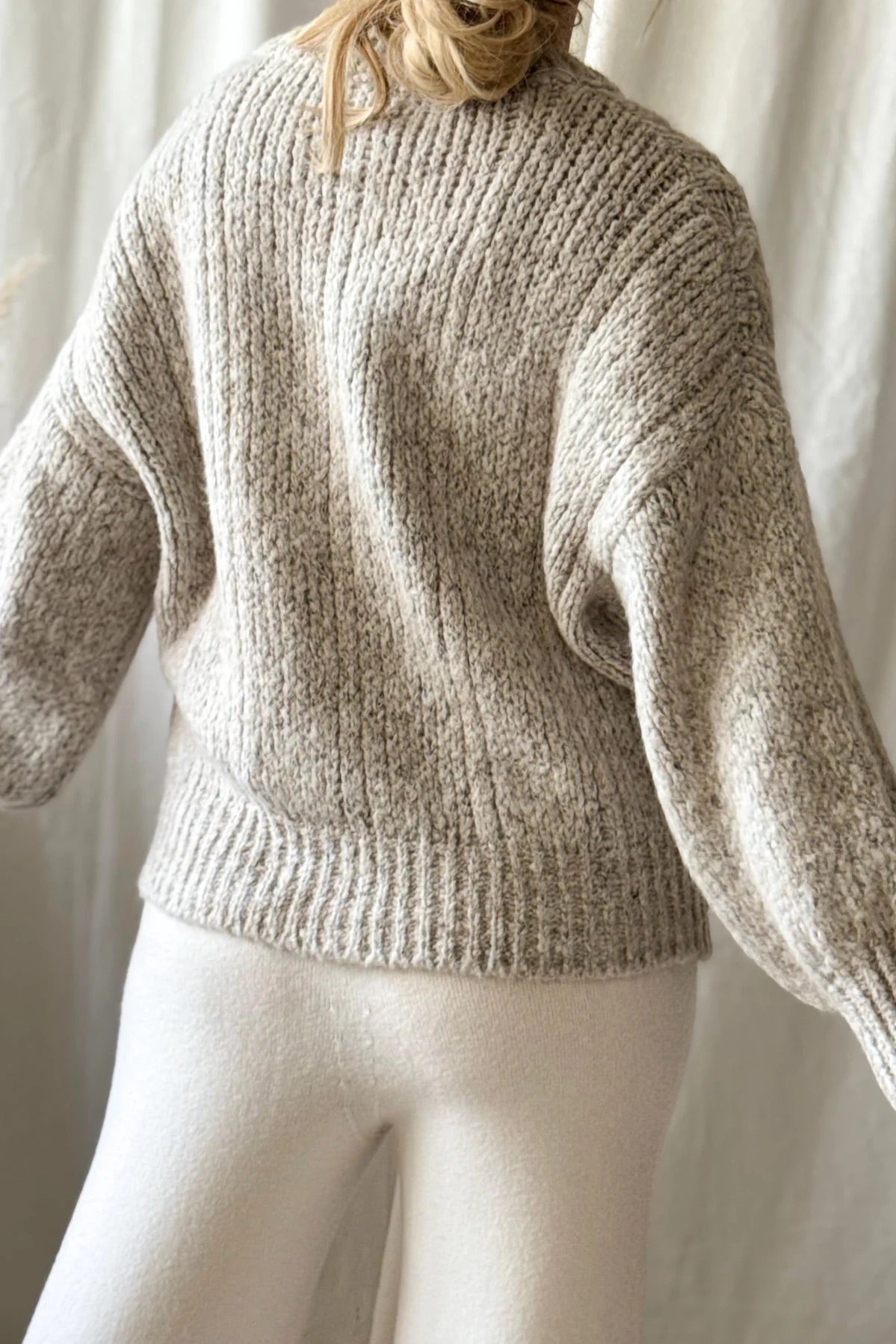 CARDIGAN, NAOMI - MELANGE BEIGE