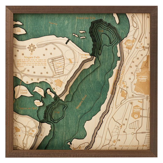 MAP, FRAMED - NIAGARA FALLS (S)