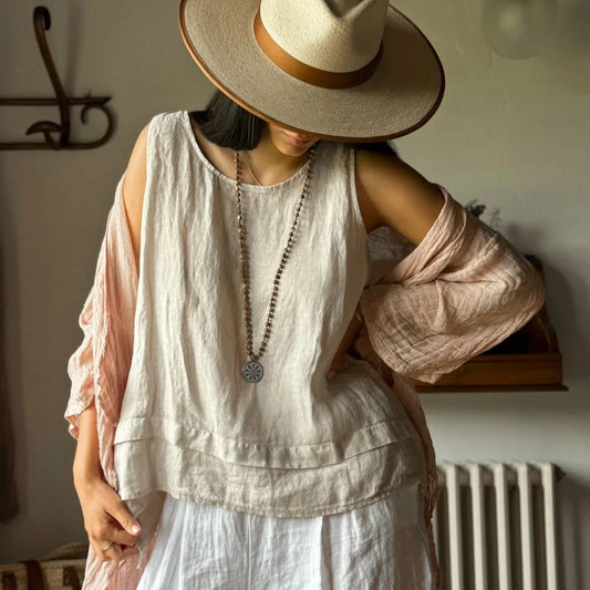 TOP NOLA, LINEN - SAND