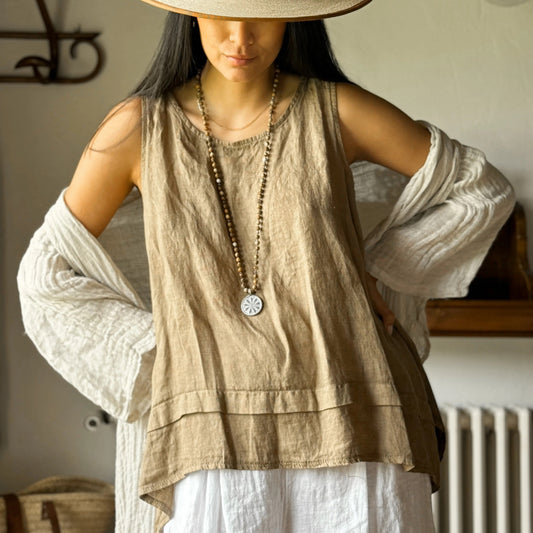 TOP NOLA, LINEN - SAVANNAH